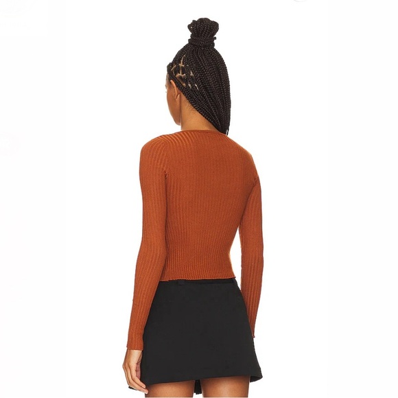 REVOLVE superdown Sierra Knit Top in Brick Brown Size S - Picture 3 of 7